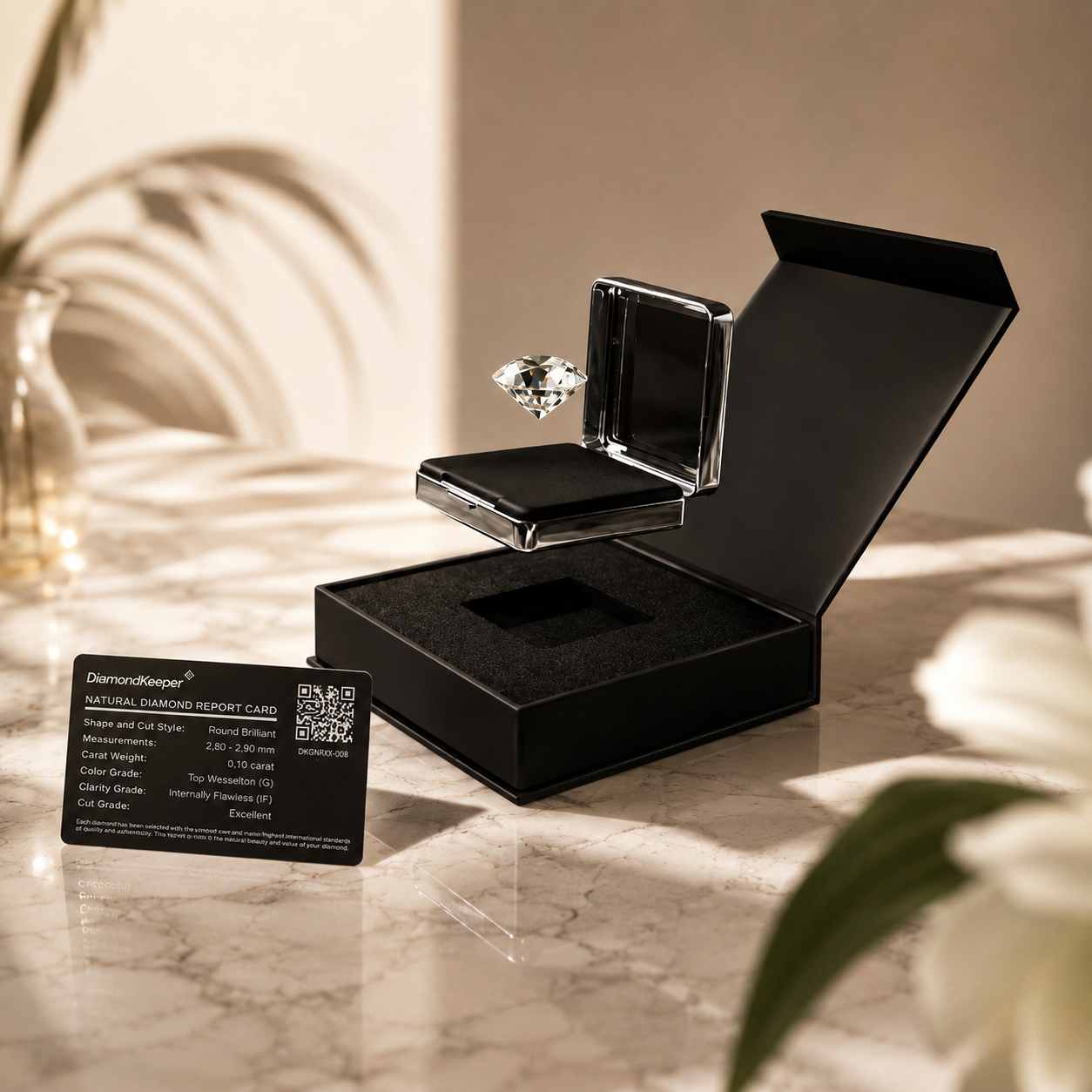 Geschenke-Set Diamant 0,02 ct